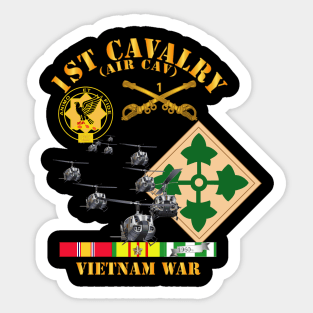 1st Cavalry (Air Cav) - 4th Infantry Div w SVC Sticker